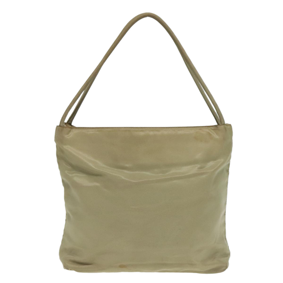 PRADA Tote Bag Nylon Beige Silver Auth bs18439 - Picture 2 of 16